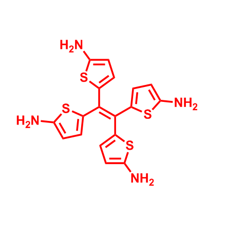 5,5',5'',5'''-(乙烯-1,1,2,2-四基) 四 (噻吩-2-胺),5,5',5'',5'''-(ethene-1,1,2,2-tetrayl)tetrakis(thiophen-2-amine)