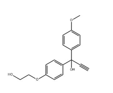 1-(4-甲氧基苯基)-1-(4-(2-羟基乙氧基)苯基)-2-丙炔-1-醇,1-(4-METHOXYPHENYL )-1-(4-(2-HYDROXYETHOXY)PHENYL)-2-PROPYN-1-OL