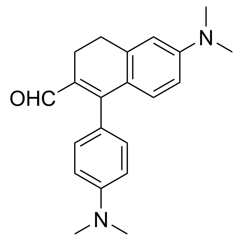 6-(二甲氨基)-1-(4-(二甲氨基)苯基)-3,4-二氢萘-2-甲醛,6-(dimethylamino)-1-(4-(dimethylamino)phenyl)-3,4-dihydronaphthalene-2-carbaldehyde
