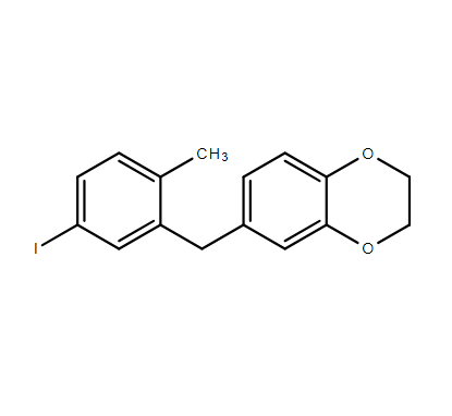 6-(5-iodo-2-methylbenzyl)-2,3-dihydrobenzo[b][1,4]dioxine,6-(5-iodo-2-methylbenzyl)-2,3-dihydrobenzo[b][1,4]dioxine