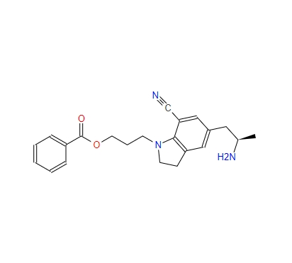 5-[(2R)-2-氨基丙基]-1-[3-(苯甲酰氧基)丙基]-2,3-二氢-7-氰基-1H-吲哚,5-[(2R)-2-Aminopropyl]-1-[3-(benzoyloxy)propyl]-2,3-dihydro-7-carbonitrile-1H-indole