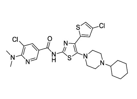5-氯-N- [4-(4-氯噻吩-2-基)-5-(4-环己基哌嗪-1-基)-1,3-噻唑-2-基]-6-(二甲氨基)吡啶-3-甲酰胺（AFQBP-IM-A),5-Chloro-N-[4-(4-chlorothiophen-2-yl)-5-(4-cyclohexylpiperazin-1-yl)-1,3-thiazol-2-yl]-6-(dimethylamino)pyridine-3-carboxamide (AFQBP-IM-A)