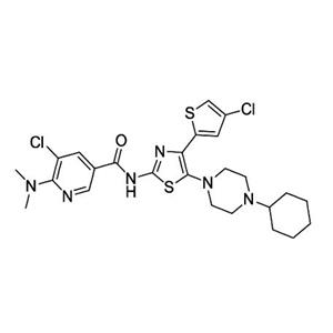5-氯-N- [4-(4-氯噻吩-2-基)-5-(4-环己基哌嗪-1-基)-1,3-噻唑-2-基]-6-(二甲氨基)吡啶-3-甲酰胺（AFQBP-IM-A),5-Chloro-N-[4-(4-chlorothiophen-2-yl)-5-(4-cyclohexylpiperazin-1-yl)-1,3-thiazol-2-yl]-6-(dimethylamino)pyridine-3-carboxamide (AFQBP-IM-A)