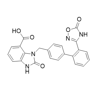 阿齐沙坦酯杂质 B,2-oxo-3-((2'-(5-oxo-4,5-dihydro-1,2,4-oxadiazol-3-yl)-[1,1'-biphenyl]- 4-yl)methyl)-2,3-dihydro-1H-benzo[d]imidazole-4-carboxylic acid