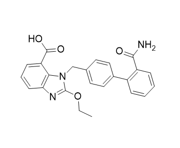 阿齐沙坦杂质B,1-((2'-carbamoyl-[1,1'-biphenyl]-4-yl)methyl)-2-ethoxy-1Hbenzo[d]imidazole-7-carboxylic acid