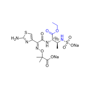 氨曲南杂质16,Sodium (S,Z)-5-(2-aminothiazol-4-yl)-2,2-dimethyl-6,9-dioxo-8- ((S)-1-(sulfonatoamino)ethyl)-3,10-dioxa-4,7-diazadodec-4-enoate
