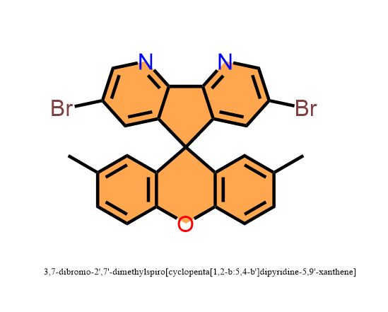 3,7-二溴-2',7'-二甲基螺[环戊二烯并[1,2-b:5,4-b']二吡啶-5,9'-呫吨],3,7-dibromo-2',7'-dimethylspiro[cyclopenta[1,2-b:5,4-b']dipyridine-5,9'-xanthene]