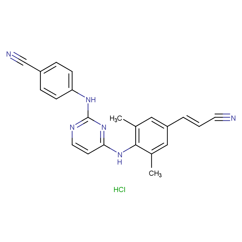 4-{[4-({4-[(E)-2-氰基乙烯基]-2,6-二甲基苯基} 氨基)-2-嘧啶基]氨基}苯甲腈盐酸盐(1:1),4-[[4-[[4-[(1E)-2-cyanoethenyl]-2,6-dimethylphenyl] amino]-2-pyrimidinyl]amino]-, hydrochloride (1:1)