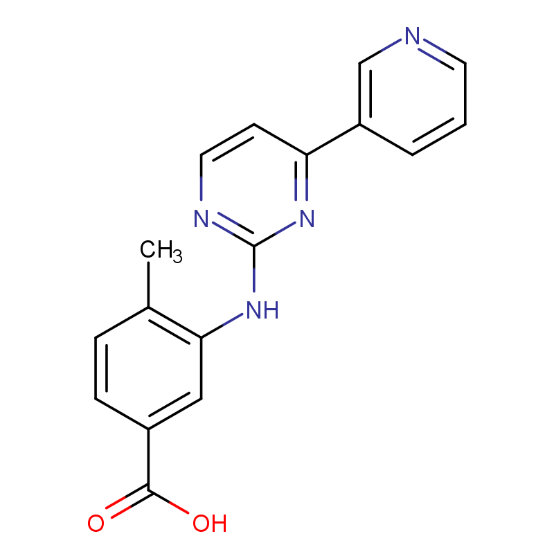4-甲基-3-[[4-(3-吡啶基)-2-嘧啶基]氨基]苯甲酸,4-Methyl-3-[[4-(3-pyridinyl)-2-pyrimidinyl]amino]benzoic acid