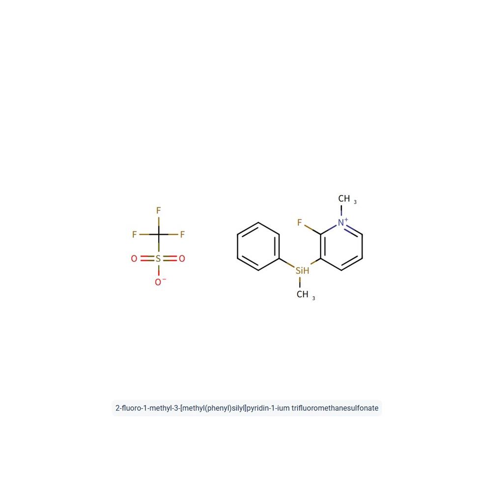 2-氟-1-甲基-3-[甲基（苯基）甲硅烷基]吡啶-1-鎓三氟甲磺酸酯,2-fluoro-1-methyl-3-[methyl(phenyl)silyl]pyridin-1-ium trifluoromethanesulfonate