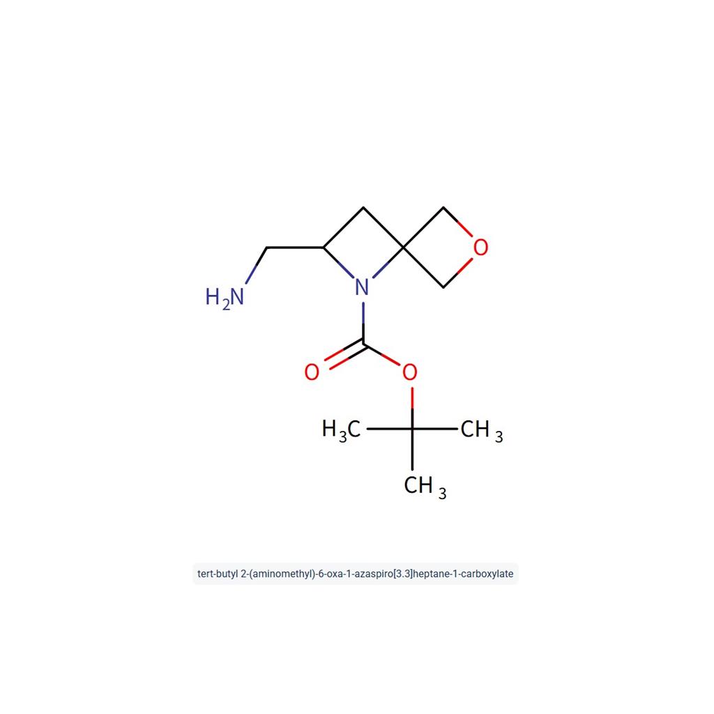 2-（氨基甲基）-6-氧杂-1-氮杂螺[3.3]庚烷-1-甲酸叔丁酯,tert-butyl 2-(aminomethyl)-6-oxa-1-azaspiro[3.3]heptane-1-carboxylate