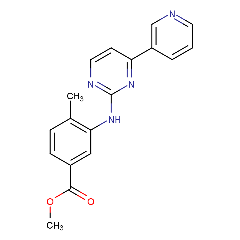 4-甲基-3-[[4-(3-吡啶基)-2-嘧啶基]氨基]苯甲酸甲酯,4-Methyl-3-[[4-(3-pyridinyl)-2-pyrimidinyl]amino]  benzoic acid methyl ester