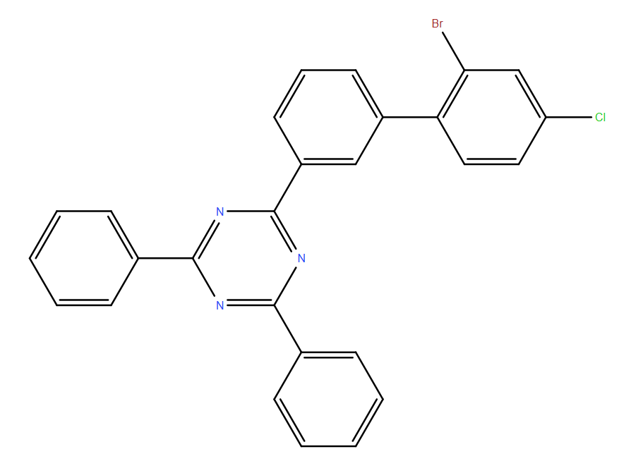 2-(2'-溴-4'-氯-[1,1'-联苯]-3-基)-4,6-二苯基-1,3,5-三嗪,2-(2'-Bromo-4'-chloro-[1,1'-biphenyl]-3-yl)-4,6-diphenyl-1,3,5-triazine