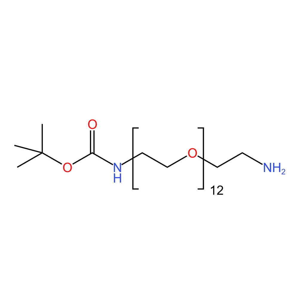 叔丁基-氨基-十二乙二醇-氨基,BocNH-PEG12-CH2CH2NH2