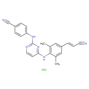 4-{[4-({4-[(E)-2-氰基乙烯基]-2,6-二甲基苯基}  氨基)-2-嘧啶基]氨基}苯甲腈盐酸盐(1:1)