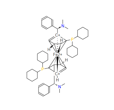 (ΑR,ΑR)-2,2'-双(Α-N,N-二甲氨苯甲基)-(S,S)-1,1′-双(二环己磷氢)二茂铁,(ALPHAR,ALPHAR)-1,1'-BIS[ALPHA-(DIMETHYLAMINO)BENZYL]-(S,S)-2,2'-BIS(DICYCLOHEXYLPHOSPHINO)FERROCENE