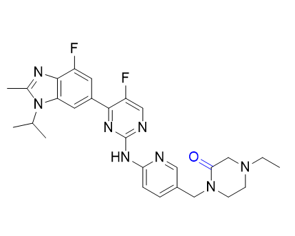 阿贝西利杂质15,4-ethyl-1-((6-((5-fluoro-4-(4-fluoro-1-isopropyl-2-methyl-1H-benzo[d] imidazol-6-yl)pyrimidin-2-yl)amino)pyridin-3-yl)methyl)piperazin-2- one