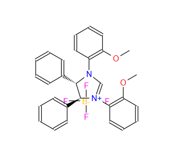 (4S,5S)-1,3-双(2-甲氧基苯基)-4,5-二苯基-4,5-二氢-1H-咪唑-3-鎓 四氟硼酸盐,(4S,5S)-1,3-Bis(2-methoxyphenyl)-4,5-diphenyl-4,5-dihydro-1H-imidazol-3-ium tetrafluoroborate