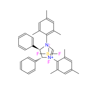 (4R,5R)-1,3-二(均三甲苯基)-4,5-二苯基-4,5-二氢-1H-咪唑-3-鎓 四氟硼酸盐,(4R,5R)-1,3-Dimesityl-4,5-diphenyl-4,5-dihydro-1H-imidazol-3-ium tetrafluoroborate