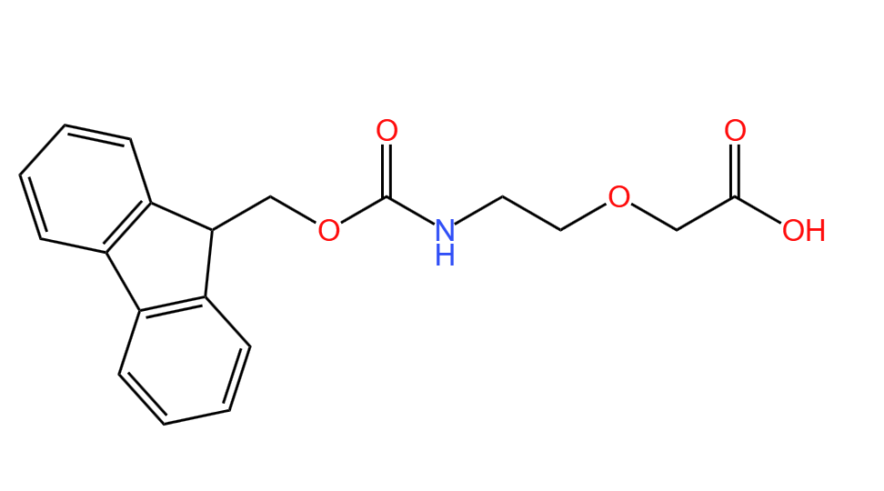 9-芴甲氧羰基-氨基-乙二醇-乙酸,Fmoc-NH-PEG1-CH2COOH