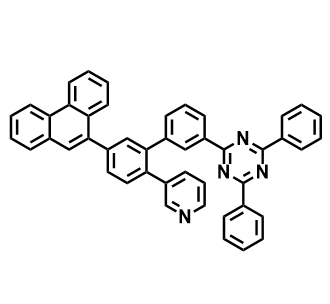 2-(5'-(菲-9-基)-2'-(吡啶-3-基)-[1,1'-联苯]-3-基)-4,6-二苯基-1,3,5-三嗪,2-(5'-(phenanthren-9-yl)-2'-(pyridin-3-yl)-[1,1'-biphenyl]-3-yl)-4,6-diphenyl-1,3,5-triazine