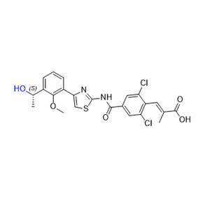 芦曲泊帕杂质13,(S,E)-3-(2,6-dichloro-4-((4-(3-(1-hydroxyethyl)-2-methoxyphenyl) thiazol-2-yl)carbamoyl)phenyl)-2-methylacrylic acid