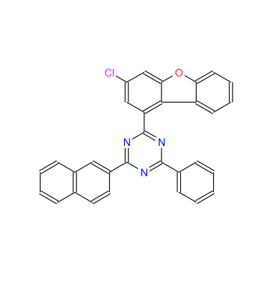 1,3,5-三嗪，2-（3-氯-1-二苯并呋喃基）-4-（2-萘基）-6-苯基-,1,3,5-Triazine, 2-(3-chloro-1-dibenzofuranyl)-4-(2-naphthalenyl)-6-phenyl-