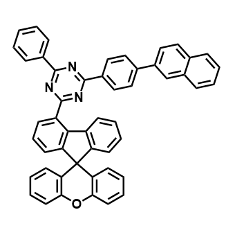 2-[4-(2-萘基)苯基]-4-苯基-6-螺[9H-芴-9,9'-[9H]占吨]-4-基-1,3,5-三嗪,2-[4-(2-naphthalenyl)phenyl]-4-phenyl-6-spiro[9H-fluorene-9,9'-[9H]xanthene]-4-yl-1,3,5-triazine