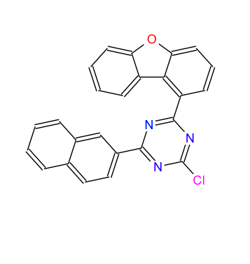 2-氯-4-(二苯并[b,d]呋喃-1-基)-6-(萘-2-基)-1,3,5-三嗪,1,3,5-Triazine, 2-chloro-4-(1-dibenzofuranyl)-6-(2-naphthalenyl)-
