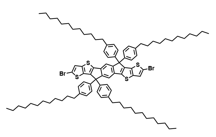 2,8-二溴-6,6,12,12-四(4-十二烷基苯基)-6,12-二氢二噻吩并[2,3-d:2′,3′-d′]-s-茚并[1,2-b:5,6-b′]二噻吩,2,8-Dibromo-6,6,12,12-tetrakis(4-dodecylphenyl)-6,12-dihydrodithieno[2,3-d:2′,3′-d′]-s-indaceno[1,2-b:5,6-b′]dithiophene