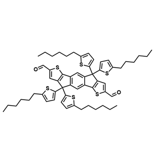 4,4,9,9-四(5-己基-2-噻吩基)-4,9-二氢-s-茚并[1,2-b:5,6-b′]二噻吩-2,7-甲醛