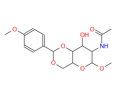 N-乙酰基-4,6-(p-甲氧苯亚甲基)-2-脱氧-1-O-甲基-α-D-半乳糖胺,N-Acetyl-4,6-(p-methoxybenzylidene)-2-deoxy-1-O-methyl-a-D-galactosamine