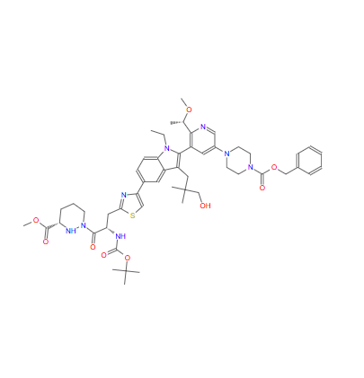(S)-1-((S)-3-(4-溴噻唑-2-基)-2-((1S,2S)-2-甲基环丙烷-1-甲酰胺基)丙酰基)六氢吡啶并[1,2-a]嘧啶Chemicalbook-3-甲酸;(S)-1-((S)-3-(4-溴噻唑-2-基)-2-((1S,2S)-2-甲基环丙烷-1-甲酰胺)丙酰基)六氢吡啶嗪-3-羧酸,3-Pyridazinecarboxylic acid, 1-[(2S)-3-(4-bromo-2-thiazolyl)-2-[[[(1S,2S)-2-methylcyclopropyl]carbonyl]amino]-1-oxopropyl]hexahydro-, (3S)-