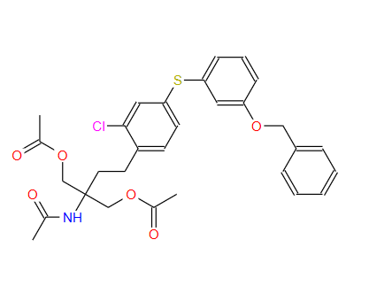 N-乙酰基-二-O-乙酰基KRP-203,[2-acetamido-2-(acetyloxymethyl)-4-[2-chloro-4-(3-phenylmethoxyphenyl)sulfanylphenyl]butyl] acetate