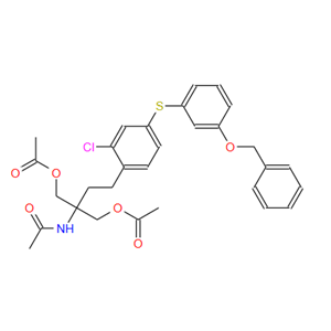 N-乙酰基-二-O-乙酰基KRP-203；951238-25-8；[2-acetamido-2-(acetyloxymethyl)-4-[2-chloro-4-(3-phenylmethoxyphenyl)sulfanylphenyl]butyl] acetate