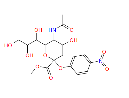 5-乙酰氨基-4-羟基-2-(4-硝基-苯氧基)-6-(1,2,3-三羟基-丙基)-四氢-吡喃-2-甲酸甲酯,5-ACETAMINO-4-HYDROXY-2-(4-NITRO-PHENOXY)-6-(1,2,3-TRIHYDROXY-PROPYL)-TETRAHYDRO-PYRAN-2-CARBOXYLIC ACID METHYL ESTER