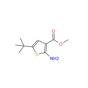 216574-71-9；2-氨基-5-叔丁基噻吩-3-甲酸甲酯；methyl 2-amino-5-tert-butylthiophene-3-carboxylate