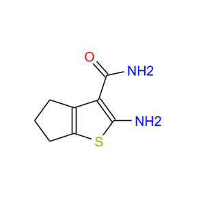 2-氨基-5,6-二氢-环戊烷并噻吩-3-羰酰胺；77651-38-8；2-AMINO-5,6-DIHYDRO-4H-CYCLOPENTA[B]THIOPHENE-3-CARBOXAMIDE