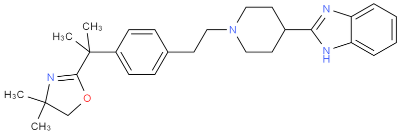 比拉斯汀中间体N-2,2-(1-(4-(2-(4,4-dimethyl-4,5-dihydrooxazol-2-yl)propan-2-yl)phenethyl)piperidin-4-yl)-1H-benzo[d]imidazole