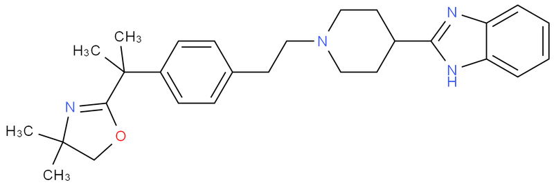 比拉斯汀中間體N-2,2-(1-(4-(2-(4,4-dimethyl-4,5-dihydrooxazol-2-yl)propan-2-yl)phenethyl)piperidin-4-yl)-1H-benzo[d]imidazole