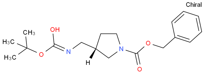 (S)-N-CBZ-3-N-BOC-氨甲基吡咯烷