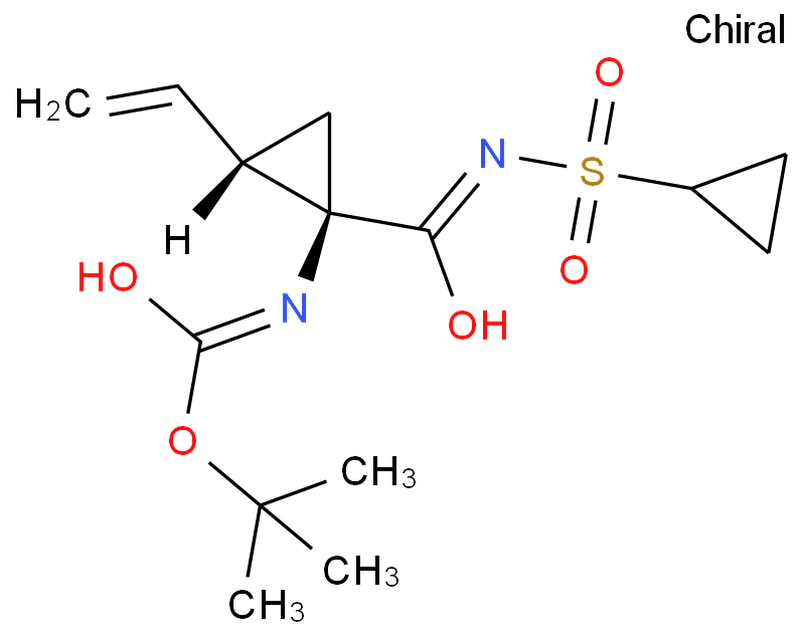 t - Butyl(1R,2S) - 1 - (cyclopropylsulfonylcarbamoyl) - 2 - vinylcyclopropylcarbamate,t - Butyl(1R,2S) - 1 - (cyclopropylsulfonylcarbamoyl) - 2 - vinylcyclopropylcarbamate
