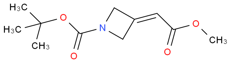 1-BOC-3-甲氧甲酰基亚甲基氮杂环丁烷,tert-butyl 3-(2-methoxy-2-oxoethylidene)azetidine-1-carboxylate