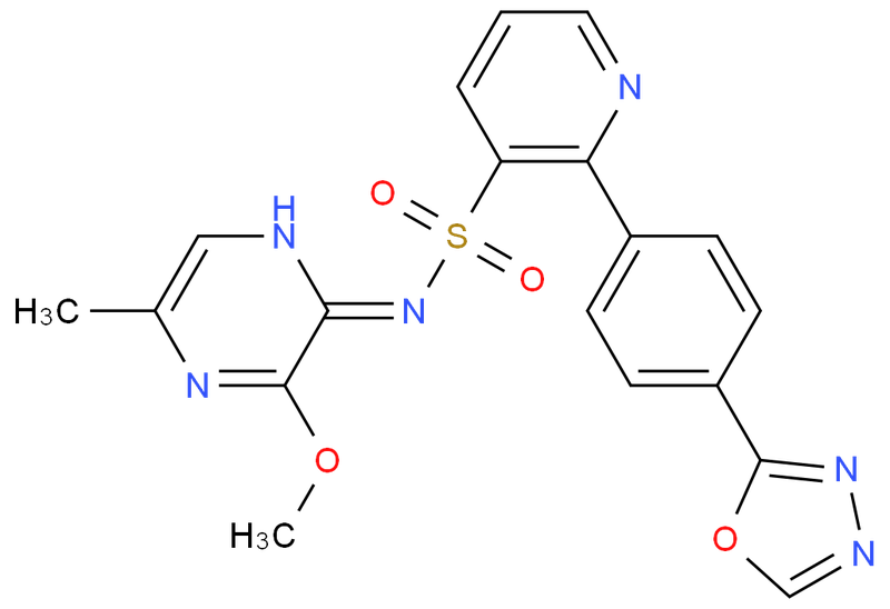 N-(3-甲氧基-5-甲基-2-吡嗪基)-2-[4-(1,3,4-恶二唑-2-基)苯基]-3-吡啶磺酰胺,2-(4-(1,3,4-oxadiazol-2-yl)phenyl)-N-(3-Methoxy-5-Methylpyrazin-2-yl)pyridine-3-sulfonaMide