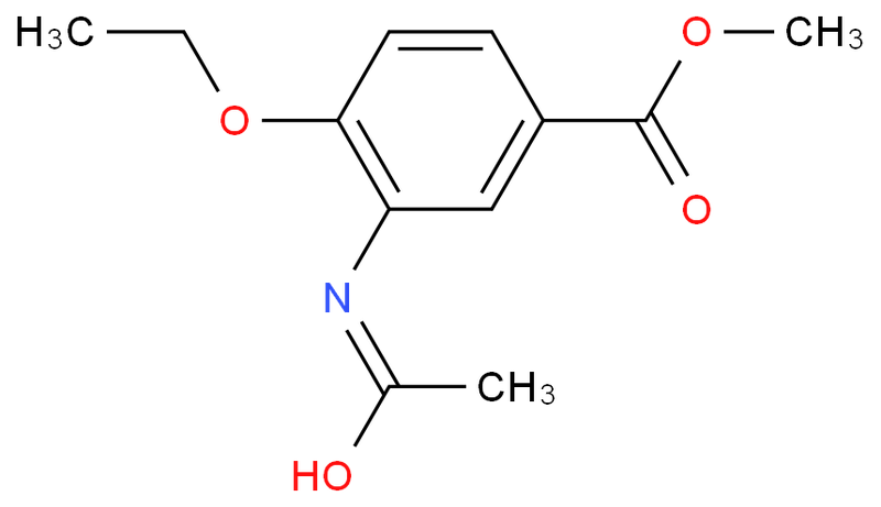 3-乙酰氨基-4-乙氧基苯甲酸甲酯,Benzoic acid, 3-(acetylamino)-4-ethoxy-,  methyl este