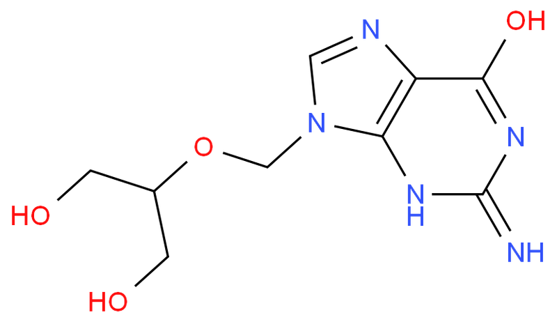 更昔洛韋/丙氧鳥(niǎo)苷/9-(1,3-二羥基-2-丙氧甲基)鳥(niǎo)嘌呤/Ganciclovir,Ganciclovir