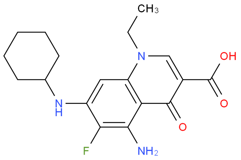 AS184285,5-Amino-7-(cyclohexylamino)-1-ethyl-6-fluoro-4-oxo-1,4-dihydroquinoline-3-carboxylic acid