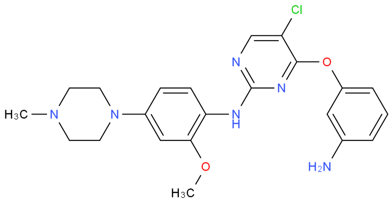 4-(3-氨基苯氧基）-5-氯-N-（2-甲氧基-4-（4-甲基哌嗪-1-基）苯基）嘧啶-2-胺,4-(3-aminophenoxy)-5-chloro-N-(2-methoxy-4-(4-methylpiperazin-1-yl)phenyl)pyrimidin-2-amine