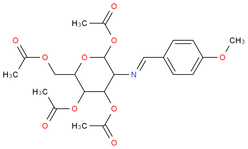 1,3,4,6-Tetra-O-acetyl-2-Deoxy-2-[[(4-methoxyphenyl)methylene]amino]-β-D-glucopyranose,1,3,4,6-Tetra-O-acetyl-2-Deoxy-2-[[(4-methoxyphenyl)methylene]amino]-β-D-glucopyranose