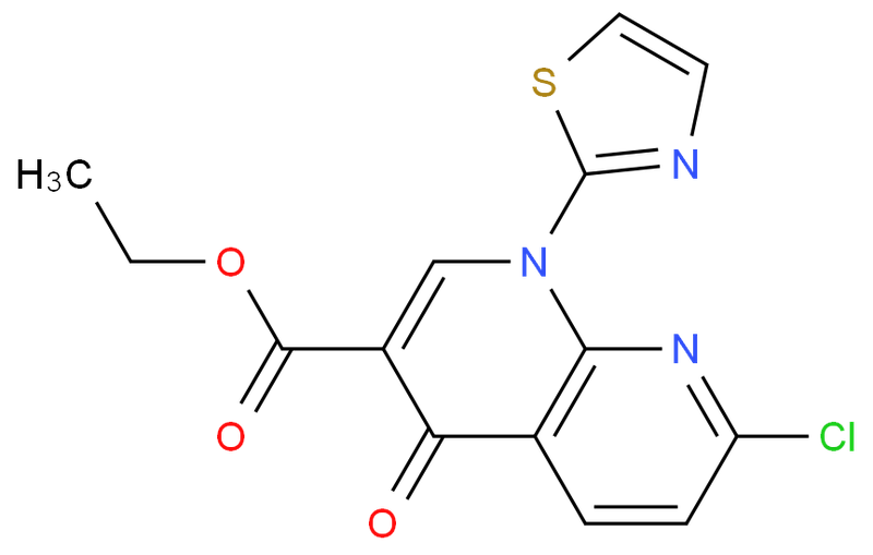 ethyl 7-chloro-4-oxo-1-(thiazol-2-yl)-1,4-dihydro-1,8-naphthyridine-3-carboxylate,ethyl 7-chloro-4-oxo-1-(thiazol-2-yl)-1,4-dihydro-1,8-naphthyridine-3-carboxylate